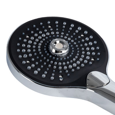 Przyłbica prysznicowa z mikronanobąbelkami, ręczna, 130 mm, chromowana, 3 tryby natrysku