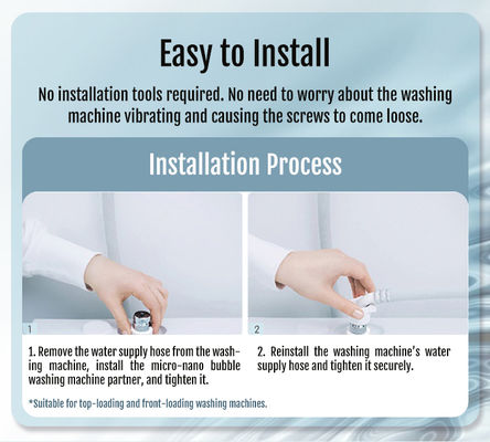 BriskSpring Ultra Fine Bubble Generator with 300% Pesticide Residue Removal Rate 80% Detergent Residue Reduction and 100 Million Bubbles/ml for Washing Machines