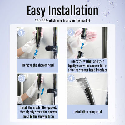 Wysokiej klasy ultra-finie głowica prysznicowa z bąbelkami. Woda oczyszczona z modelem z mosiądzu i stali.