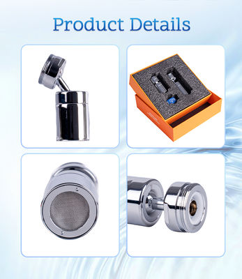 Obrotowy o 360° przedłużacz kranu z mikronanobąbelkami, ze stu miliardami pęcherzyków na litr i średnicą pęcherzyków 0,001-0,1 mm dla wysoce wydajnego głębokiego czyszczenia