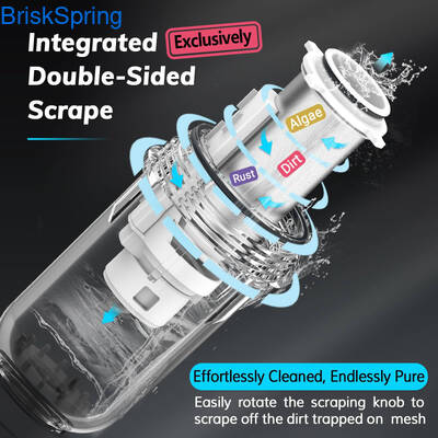 Filtr do wody typu spin-down, wolny od BPA, z 1-letnią żywotnością filtra, przepływem 4T i ciśnieniem wody 0,15-1,5 MPa