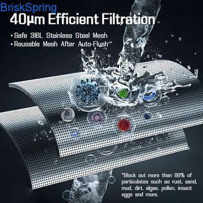 Certyfikowany przez NSF filtr wstępny wody ze stali nierdzewnej 316L z siatki z przepływem 6T/H i inteligentnym sterowaniem dotykowym