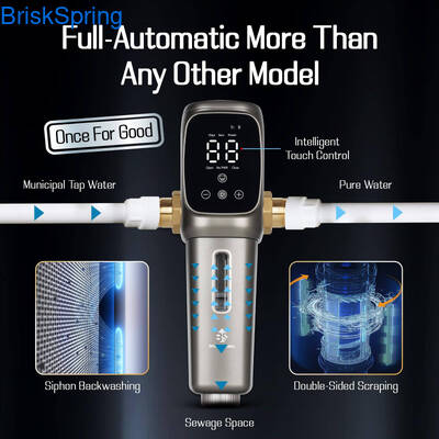 Certyfikowany przez NSF filtr wstępny wody ze stali nierdzewnej 316L z siatki z przepływem 6T/H i inteligentnym sterowaniem dotykowym