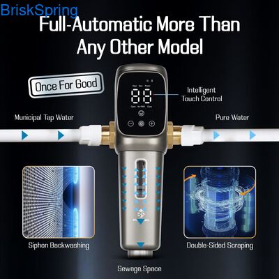 Filtr wstępny wody ze stali nierdzewnej 316L dla całego domu z inteligentnym sterowaniem dotykowym Natężenie przepływu 6T H