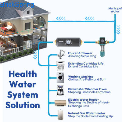 Brass Whole House Water Descaler 5T/H Flow NSF RoHS Certified