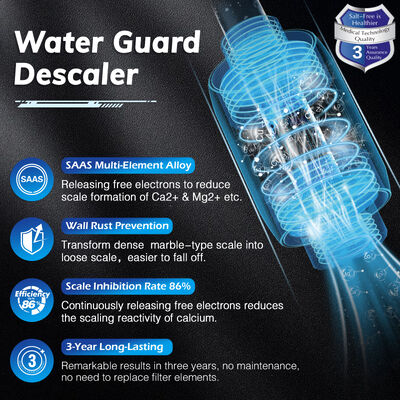 Salt-Free Compact Inline Water Descaler with High Efficiency Limescale Prevention for Home Use