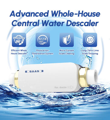Whole House Physical Water Descaler with Pure Physical Ion Polarization No Salt Regeneration and Compact Inline Configuration
