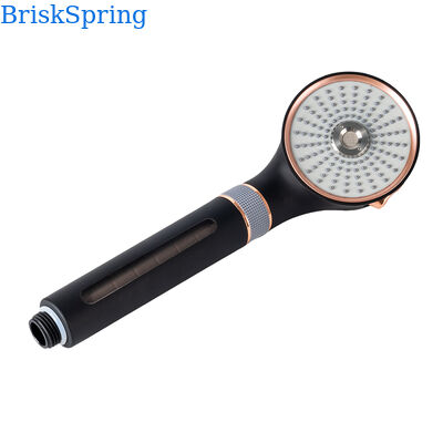 Czarna Róża Złota Mikro Nano Bubble Shower Head 3 tryby rozpylania Oszczędność wody Prysznic przenośny