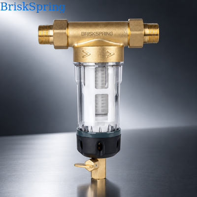 40 Micron Reusable Mesh Manual Flush Water Pre Filter Whole House Spin Down Sediment Pre Filter