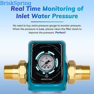 40 Micron Reusable Mesh Water Pre Filter with Water Driven Self Cleaning Scraper for Whole House Spin Down Sediment Filter