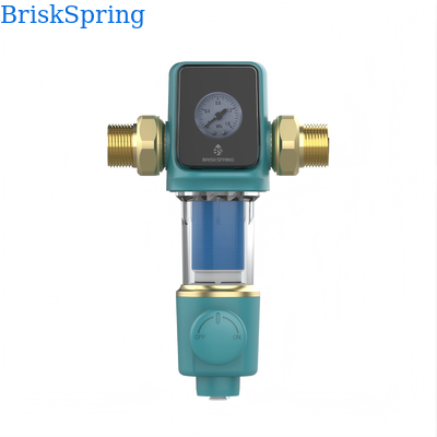 Whole House Water Filter Sediment Pre Filter with 40 Micron Filtration Manual Backwash and Stacked Disc Technology