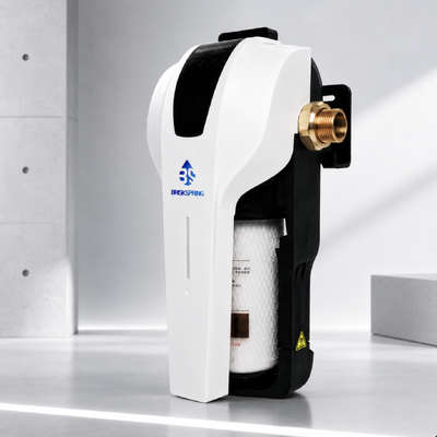 BriskSpring N1-2C-BS Whole House Water Filtration System with 1-10 Micron Filtration and 3 T/H Flow Rate Featuring Quick-Service Cartridge