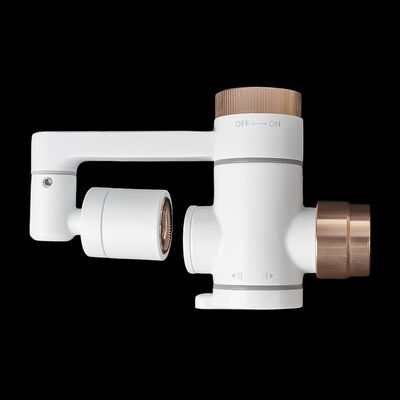 BriskSpring JP-002 Filtr do kranu z mikropęcherzykami i nanobąbelkami w kolorze różowego złota z aeratorem obrotowym 360° i wymiennym wkładem