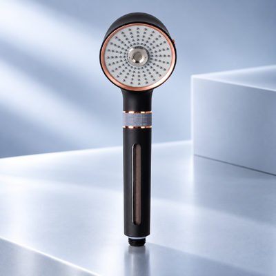 Czarna Róża Złota Mikro Nano Bubble Shower Head 3 tryby rozpylania Oszczędność wody Prysznic przenośny